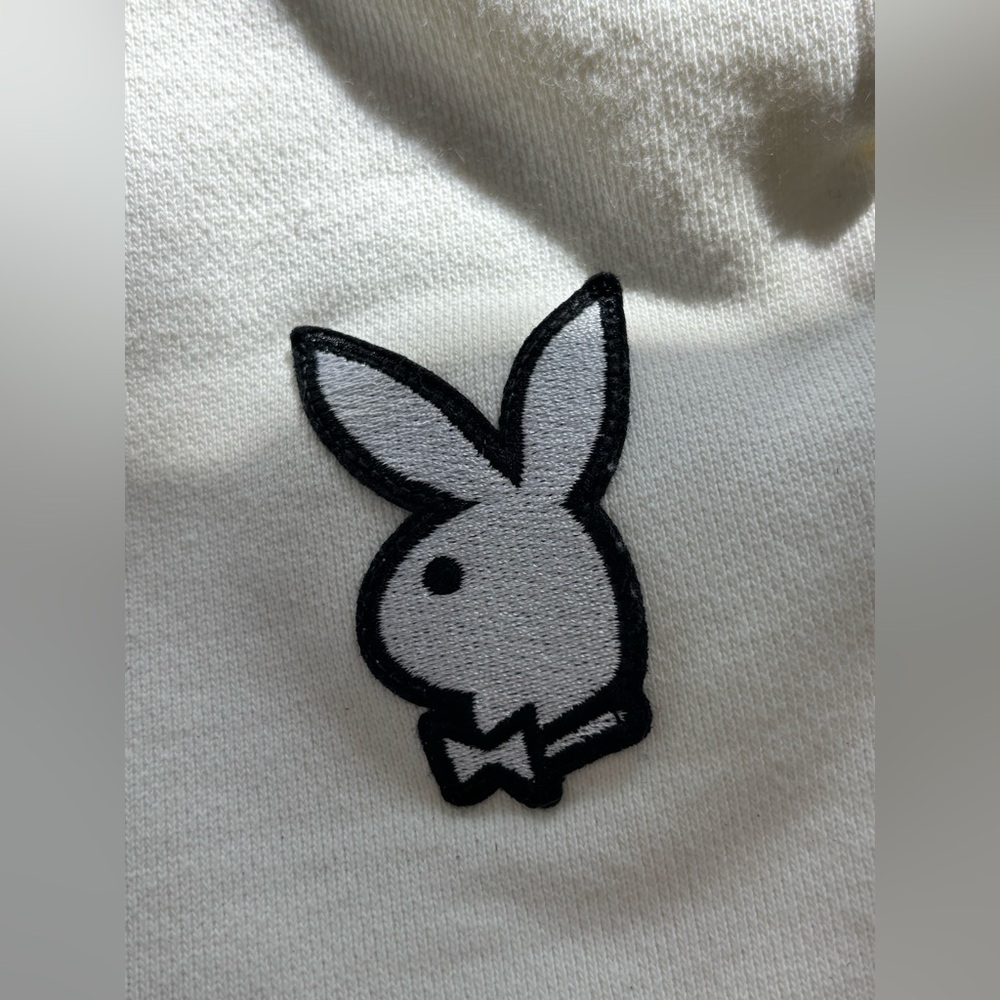 Playboy White Sweat Pant Joggers. Like new. Medium. Super Soft Fleece Interior.
